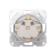 The mechanism of the socket Kranz 1st with grounding, protective curtains s/a 16a white KR-78-0212
