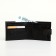 Male purse on the button, Textura, for cards, for coins, black color
