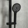 Shower watering can Iddis Optima Home OPH12BPI18, 248x120x15 mm, black matte