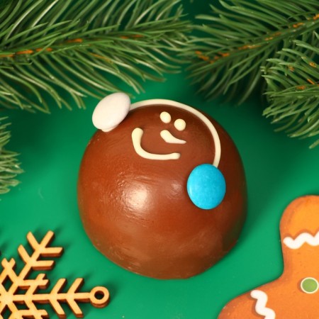 New Year. Figure chocolate "Bombochka with Marshmallow" Happy Year ", milk chocolate, 38 g ± 5 %-1