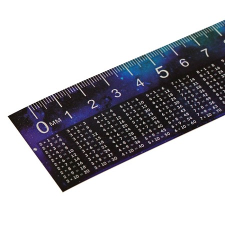 Line-stroke plastic 25 cm ZL-25 table of multiplication "Pencil missile" flexible-2