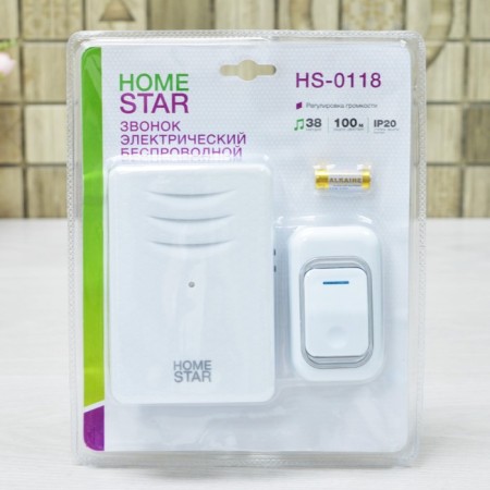 Homestar HS-0118 call, wireless, 8.6 MW, 38 melodies, 80-90db, r = 100m, white-1
