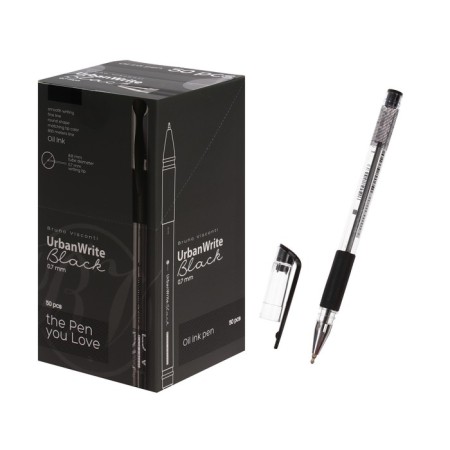 Ballic handle Bruno VisConti UrbanWrite Basic, 0.7 mm, oil -based black ink
