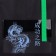 Textile chover with pocket "Dragon", 35 x 0.5 x 40 cm, black