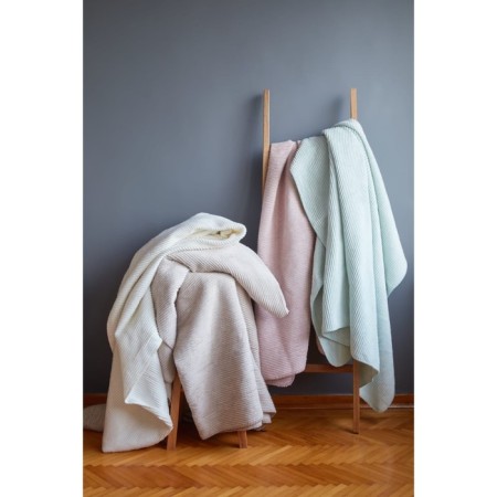 Queen blanket, size 200x220 cm, dry rose color-1