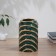 VAZ Coramics Table "Benz" stripes, D-8.5cm, 19.5x12 cm, green