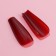 Patch nails, 24 pcs, ballerina shape, burgundy color