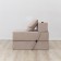 Walked armor-bed "Essen", velor fabric, beige color