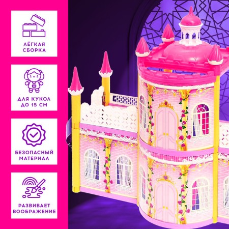 House for dolls "Fairytale Castle" with furniture, figures and accessories-3