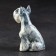 Porcelain figurine "Mittelshneuszer Gray", 8x5.5x4 cm, copyright painting