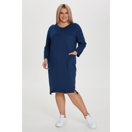 Female dress, size 66, blue color-2