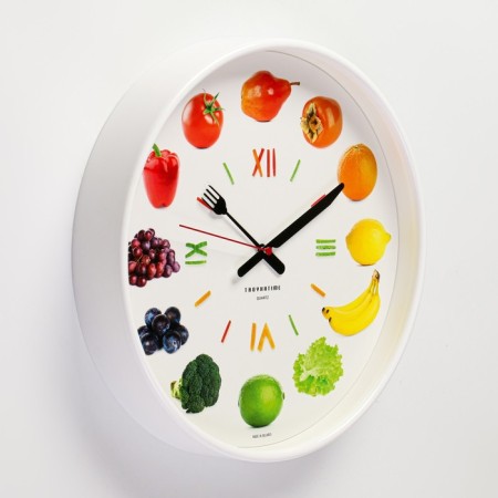 Wall clock, series: kitchen, "vegetables and fruits", d = 30 cm-1