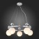 Suspended EVOLUCE lamp. Sle106103-05. Pechio. 5x60 watts, E27, 62x62x22 cm, chromium color