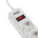 Luazon Lighting network filter, 5 outlets, 0.5 m, 2200 W, 3 x 0.75 mm2, 10 A, 220 V, white