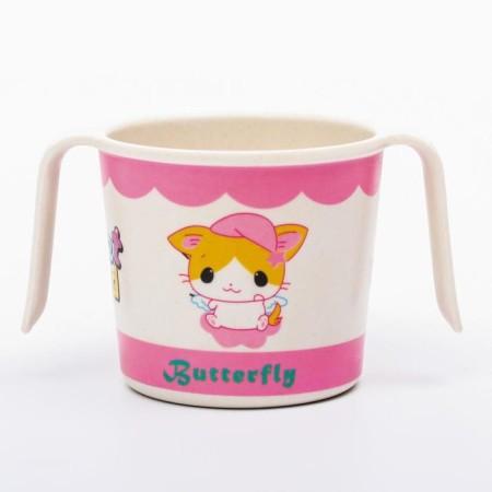 Bamboo nursery mug with handles, 170 ml., Color and pattern mix-8
