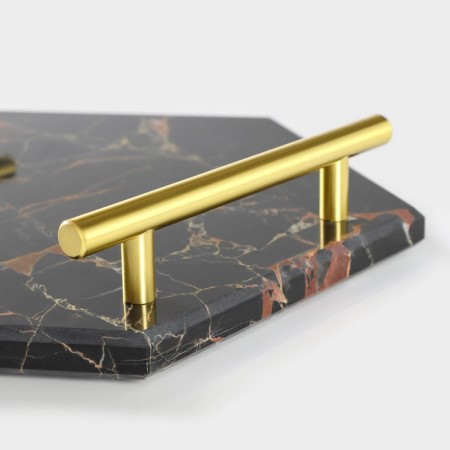 Magistro Marble marble tray, 25 × 29 cm, black color-2