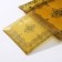 Table set, 7 items: 30 × 30 cm - 1 pc, 18 × 18 cm - 6 pcs, gold color with black