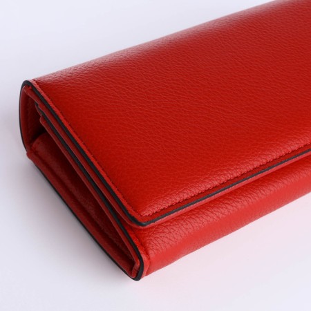 Women's wallet on magnet, red color-2