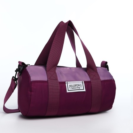 Youth bag with zipper, burgundy color-3