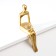 Souvenir Polystone "Girl with a ball" Gold 23x5.6x9 cm