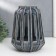 Ceramics candlestick for 1 candle "Lantern with cuts" Gray 19x14x14 cm