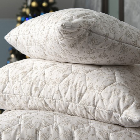 Bamboo pillow+latex 68x68cm, high, bamboo. fiber/natures. Latex, TIK, PE100%-2