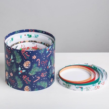 A set of gift boxes 5 in 1 "European", 13 x 14–19.5 x 22 cm, New Year-12