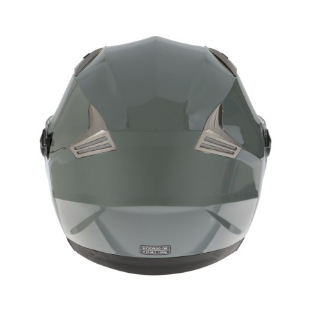 The helmet open with two visors, size M (57-58), model-BLD-708E, Gray glossy-7