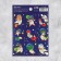 Paper stickers "Space animals", with coloring on the back, 11 × 15.5 cm