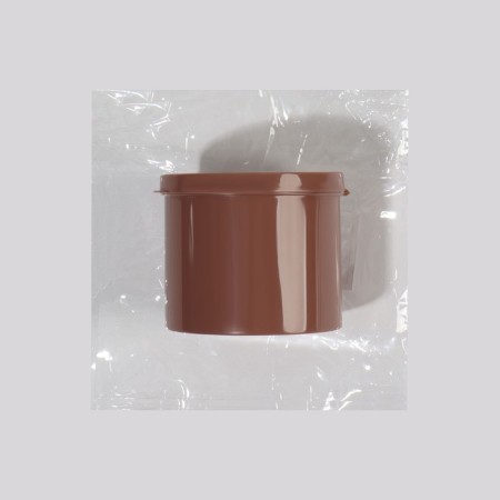 MILK TeA makeup sponge, set - 7 pcs, d = 5.5 cm, with a holder, in a case, brown color-9