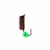 Mormyshka Wolfram Marlin’s Curs, 2 mm, 0.95 g, black + cube green UV, 15 pcs.