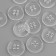 A set of buttons, 4 punctures, d = 18 mm, 10 pcs, in a blister, the color is transparent