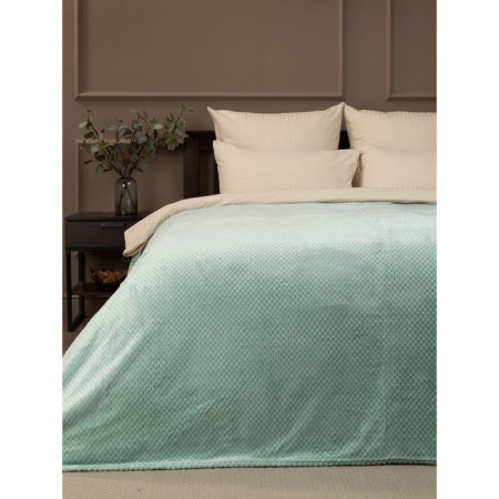 Texrepublic blanket, size 200x220 cm, turquoise color