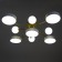 Almony Causenge 5XLED 176W 3000-6000K 4xg4 with a white-gold 84x84x17 cm Bayerlux