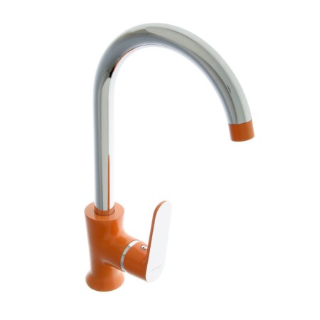 ACCOONA A4566P kitchen mixer, single -leaf, with nut, orange