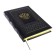 Dated diary 2024 A5 176 sheets, Devente.symbol, firm artificial leather cover, foil, lies, cream block 70 g/m2, blue