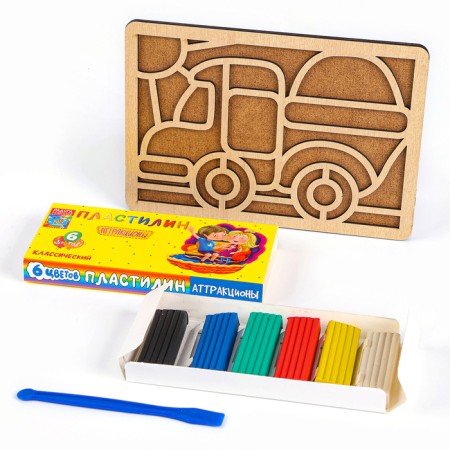 Plasticine pictures "Machine"-5