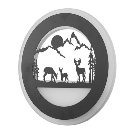 Bra "Deer" LED 24W 3000-4000K Black 22x3.5x22 cm-1