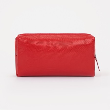 Cosmetic bag with lightning, red color-1