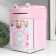 Piggy bank plastic d/coins and bills "safe with ears" code castle, sound 3AA mix 20x12.2x13 cm