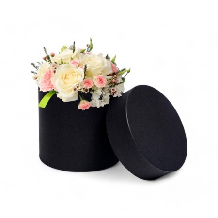 Hat box, black, 10 x 10 cm