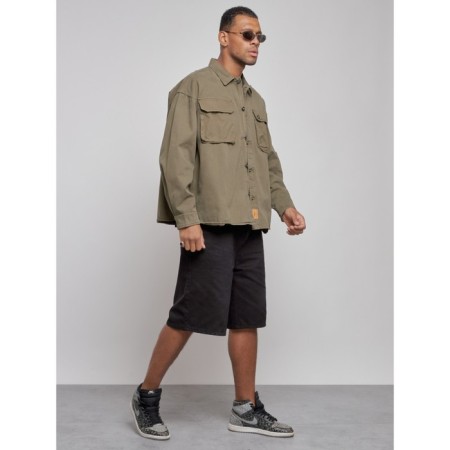 Jeaning male jacket, size 54, khaki color-2