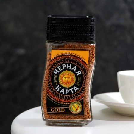 Coffee "Black Map", Gold, soluble, sublimated, 95 g-1