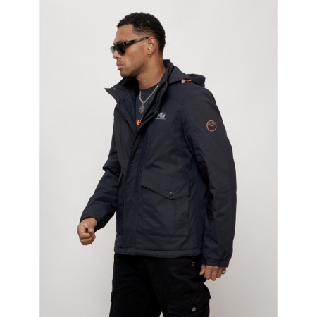Sports male jacket, size 56, dark blue color-3