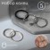 Ring set 5 pieces "perfect fingers" sophistication, white color in ferrous-silver metal