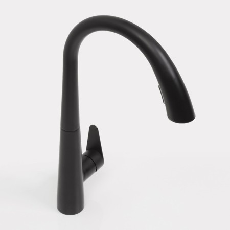 Kitchen mixer Wasserkraft A8667, single -leaf, sliding spout, black-1