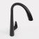 Kitchen mixer Wasserkraft A8667, single -leaf, sliding spout, black