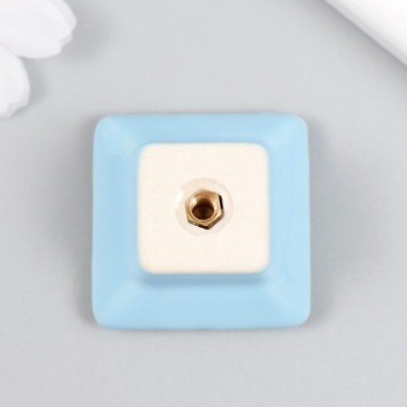 Pen for the casket ceramics, metal "Square" Blue 3.3x3.3x2.1 cm-2