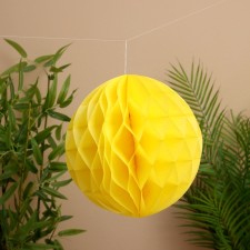 Ball paper decorative, diameter 30 cm, col. yellow