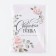 Stick on a bottle for a wedding "Wedding vodka" flowers, 8 x 12 cm